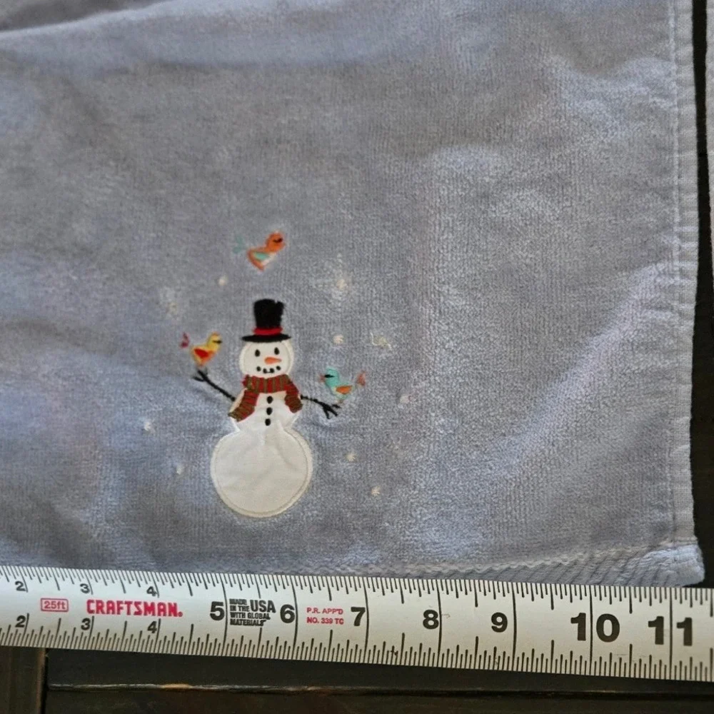 Kassamoda Holiday Snowman Hand Towels Set Christmas Winter Bathroom Decor